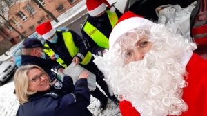 policjanci i św. Mikołaj